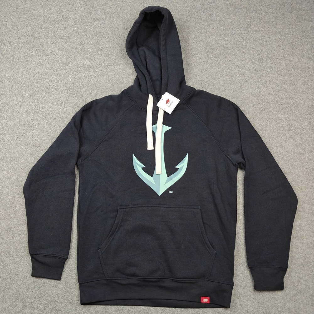 Seattle Kraken Hoodie Mens Small Blue NHL Hockey Sportiqe Anchor Olsen